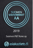 Suomen Vahvimmat yrityslogo Suomen P&T Kone